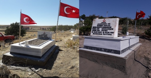 ÖZEL İDARE; ŞEHİTLERİMİZİN MEZARINA BAKIM YAPTI