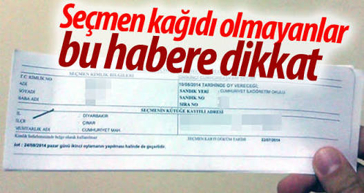 Seçmen kağıdı olmadan oy kullanılır mı? işte cevabı.