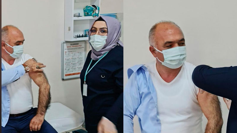 Dodurga belediye başkanı Aydın, 53 yaşında aşı oldu